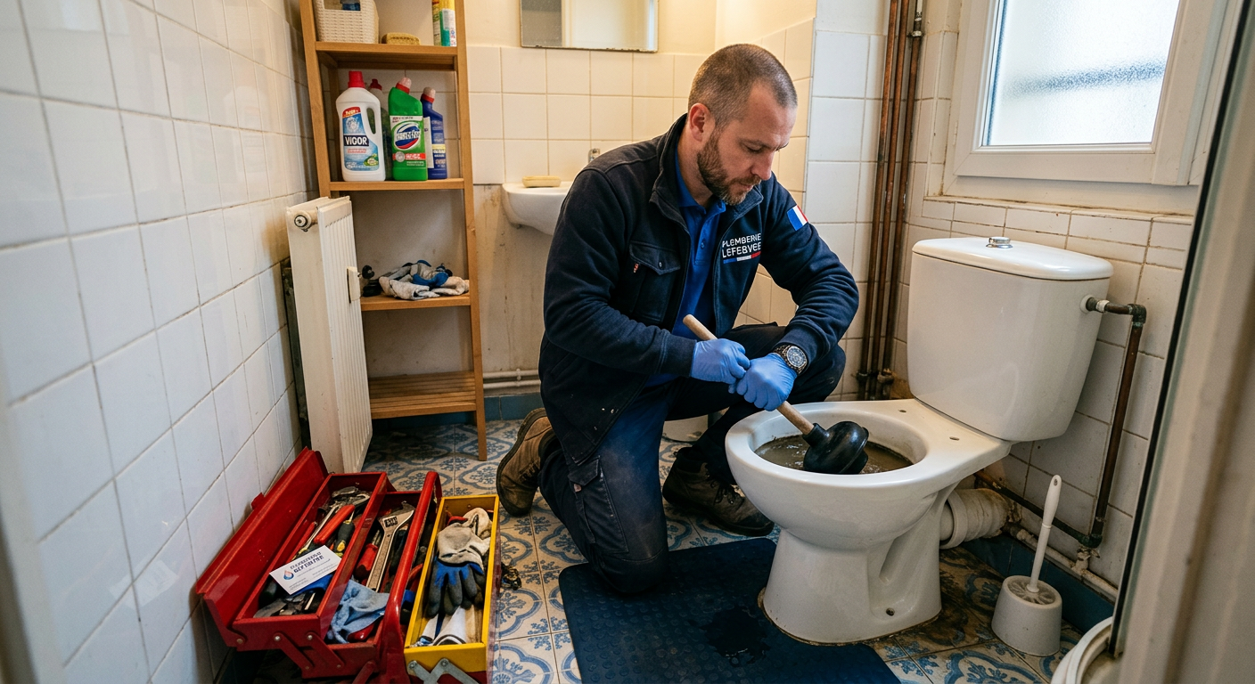 Débouchage WC en urgence par un plombier à Montreuil